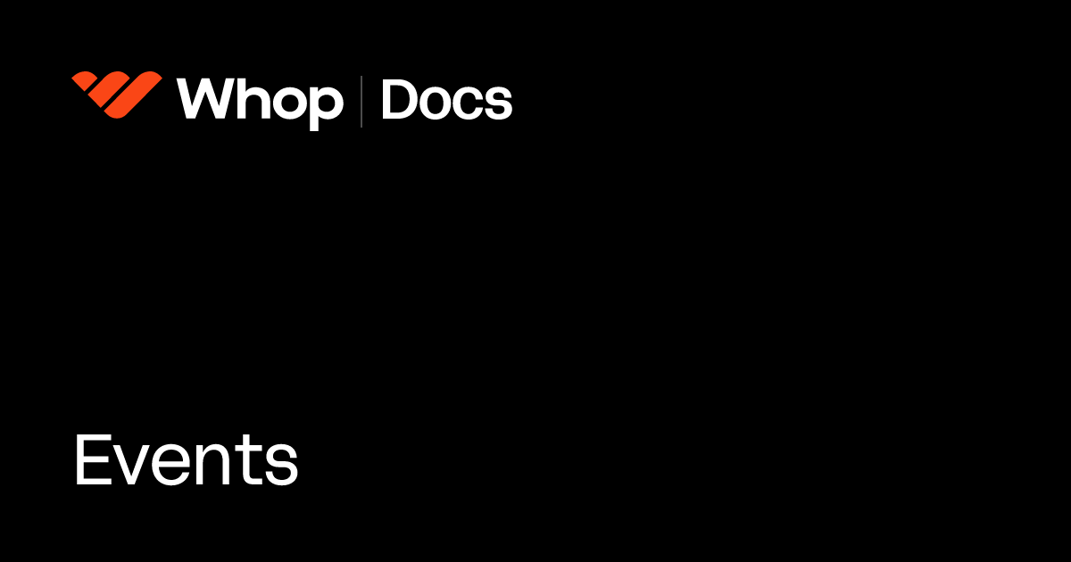 List Events - Whop Docs