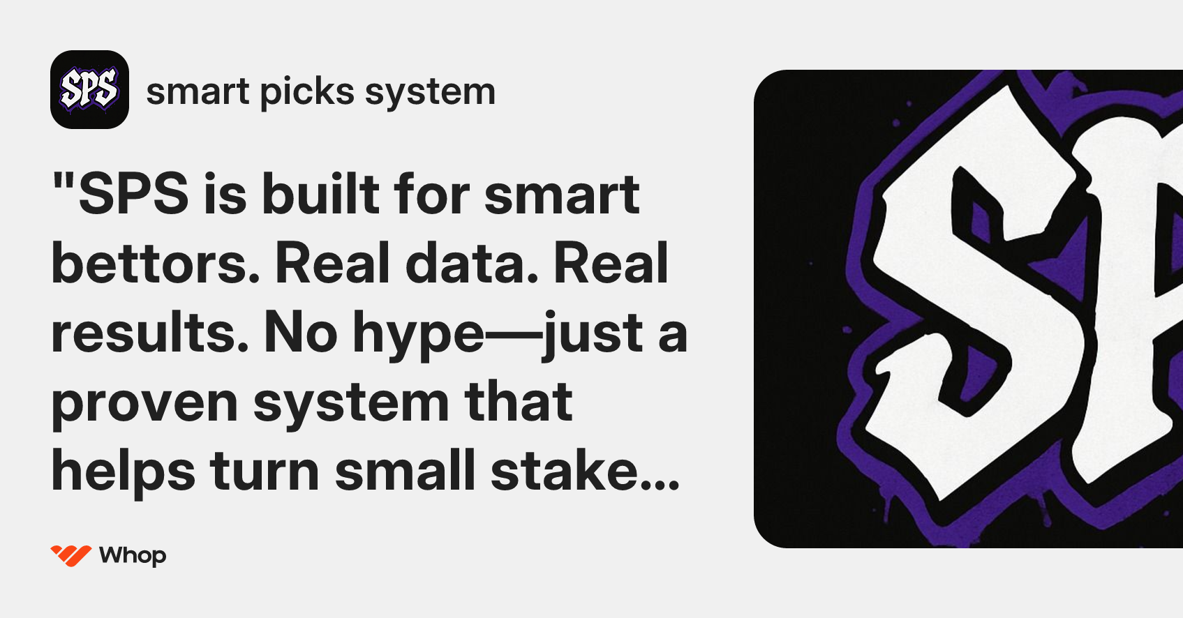 smart picks system | Whop