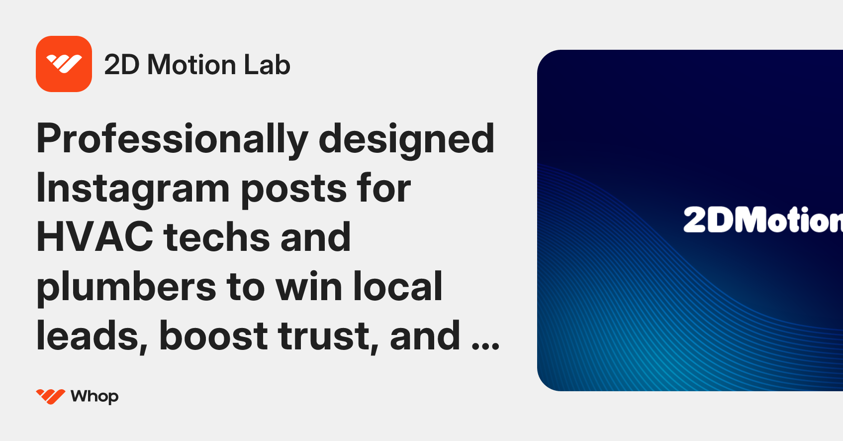 2D Motion Lab | Whop