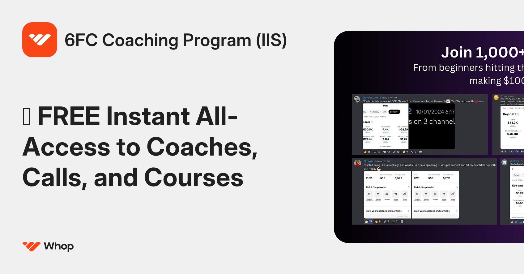 6FC Coaching Program (IIS) | Whop