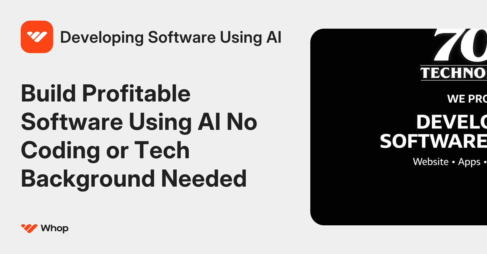 Developing Software Using AI | Whop