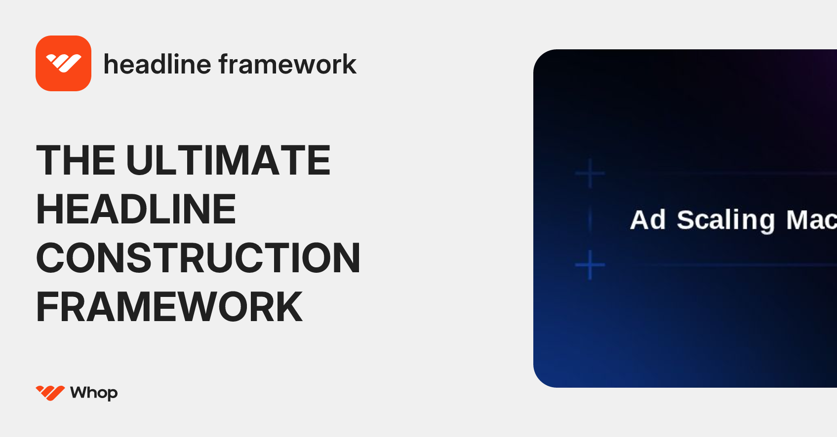 headline framework | Whop