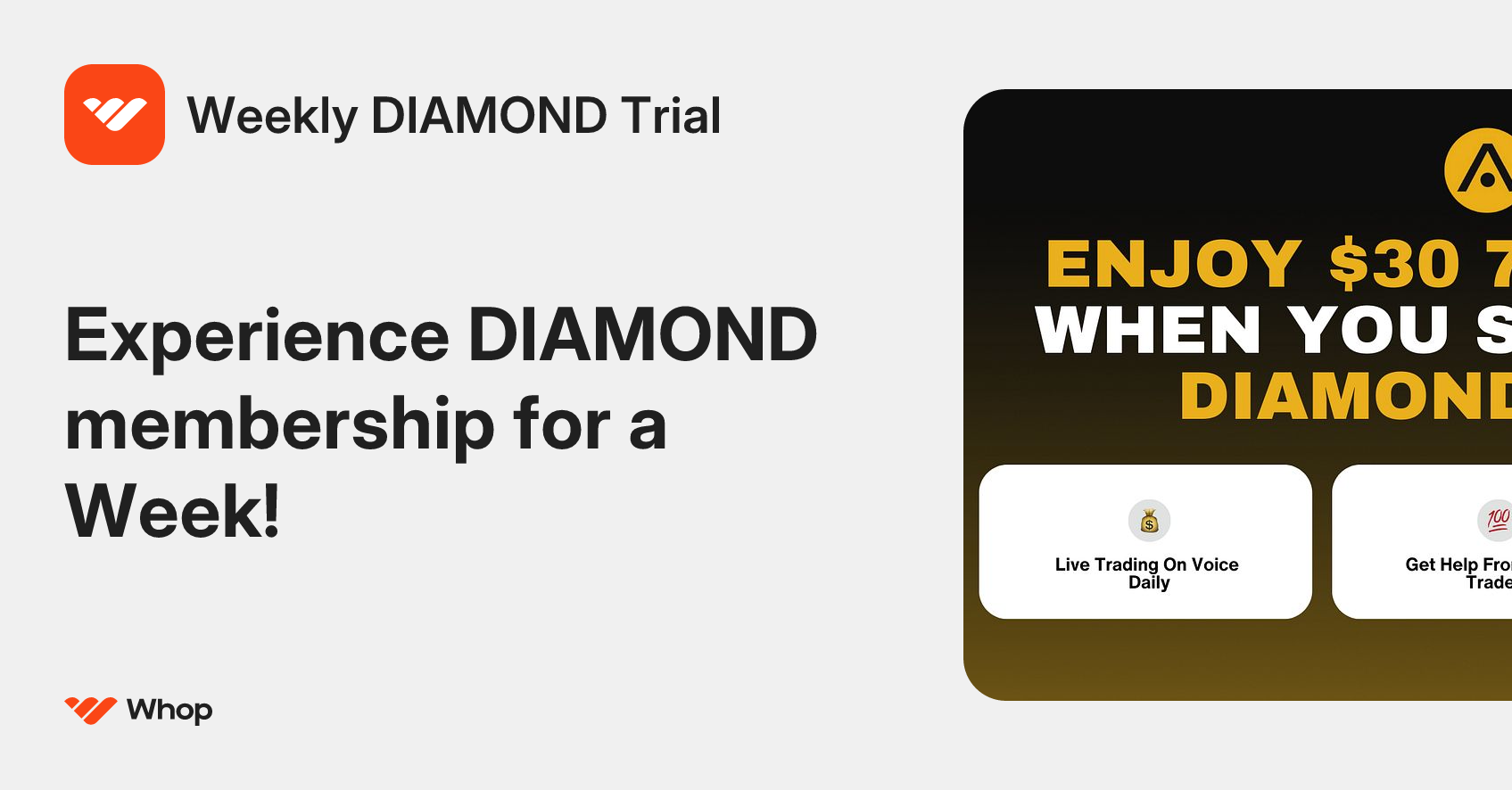 Weekly DIAMOND Trial | Whop