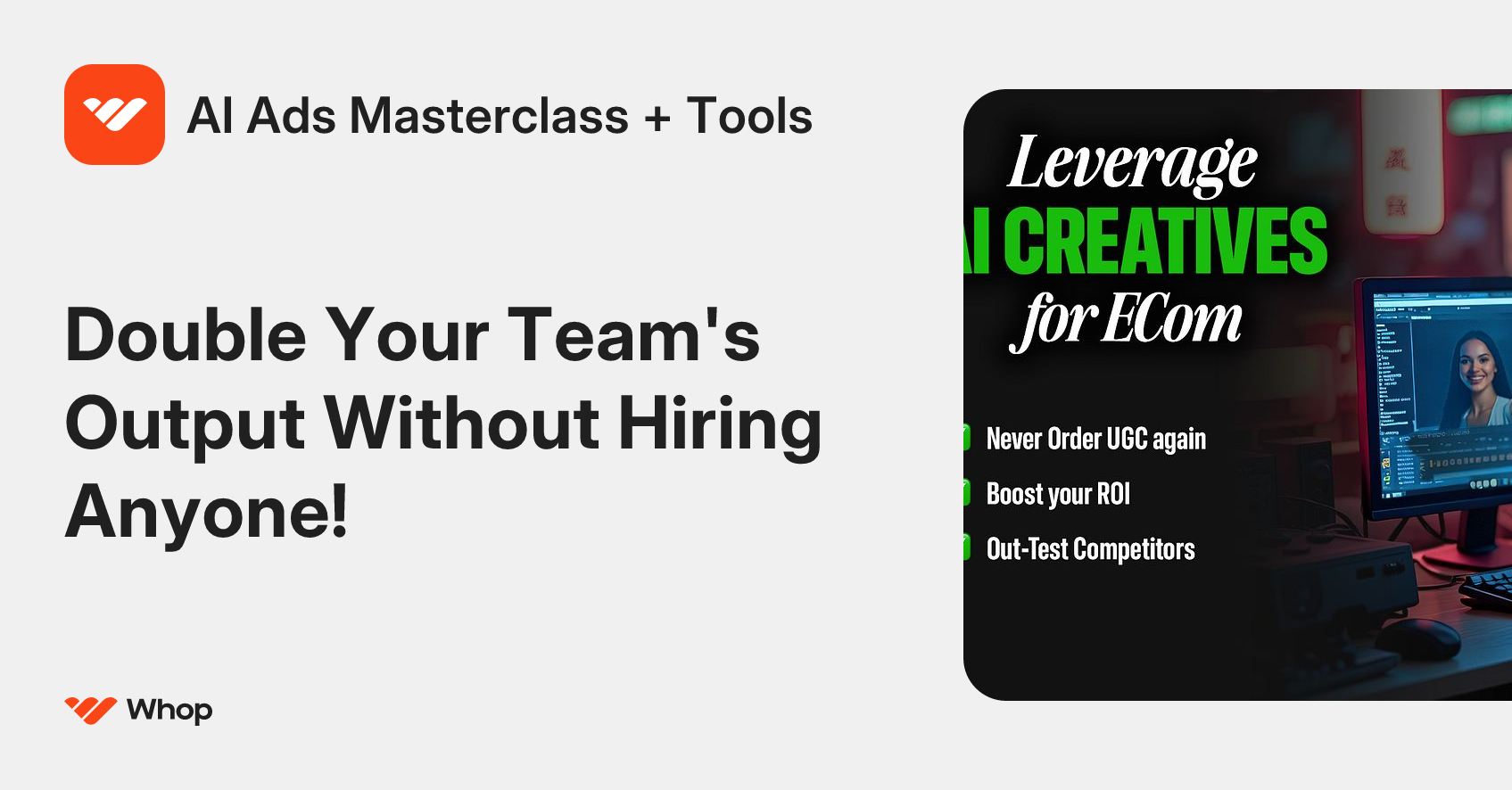 Ai Ads Masterclass for eCom | Whop