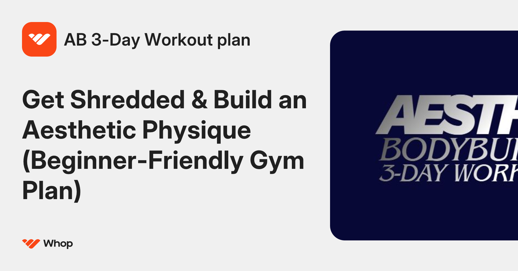 AB 3-Day Workout plan | Whop