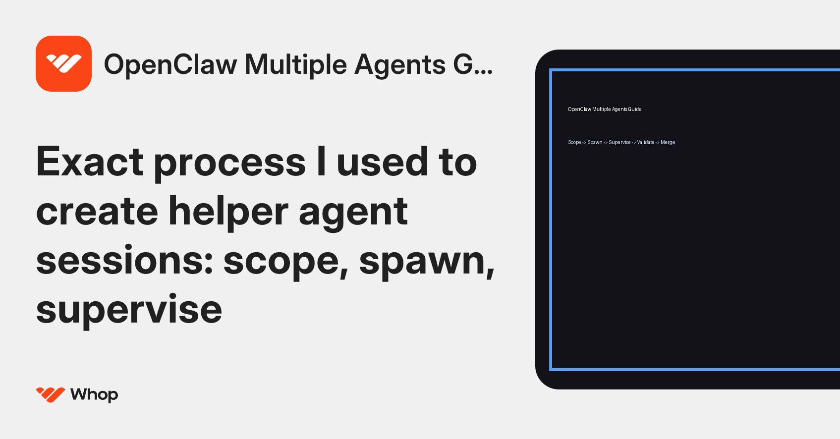 OpenClaw Multiple Agents Guide | Whop