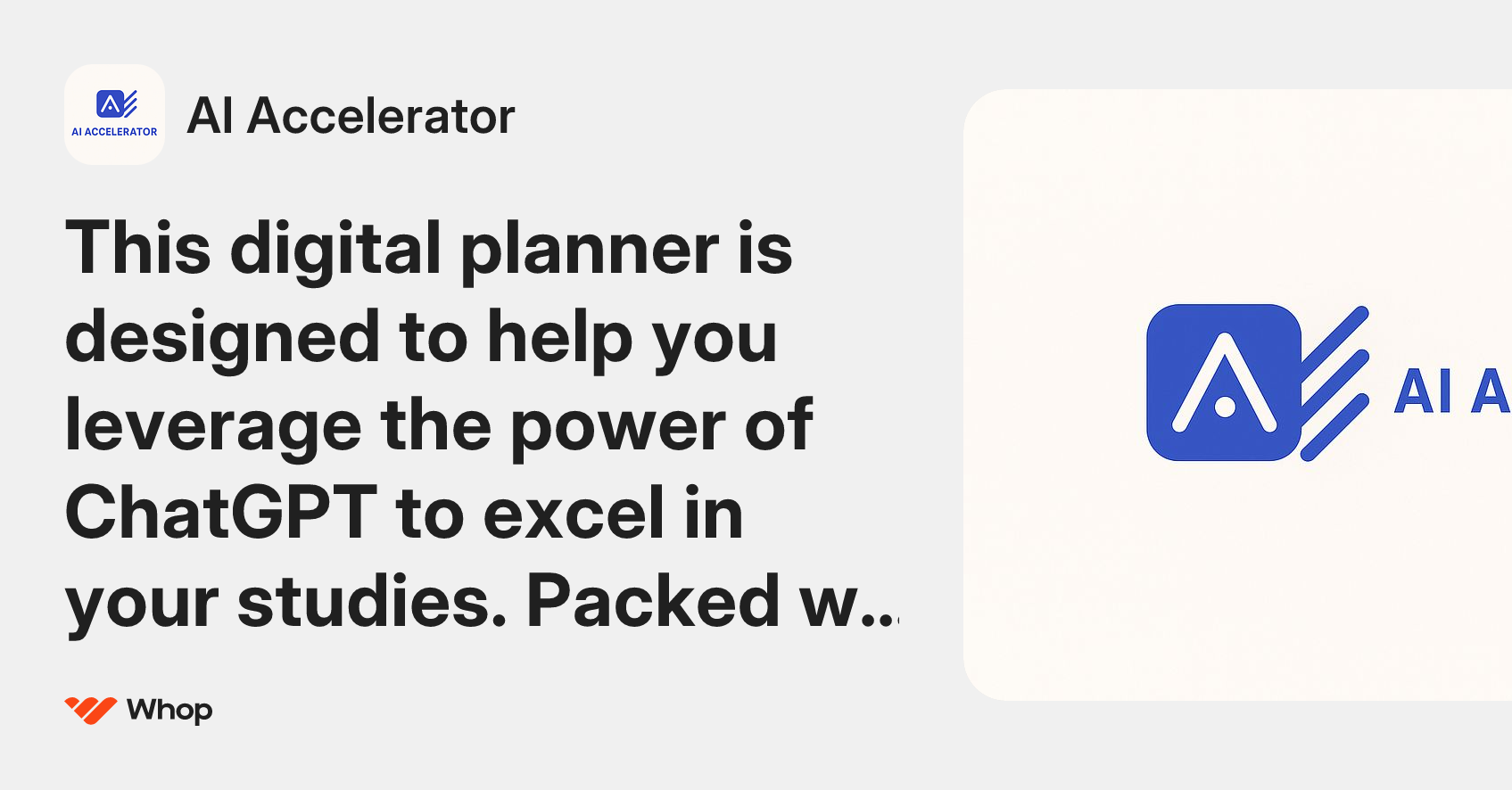 AI Accelerator | Whop