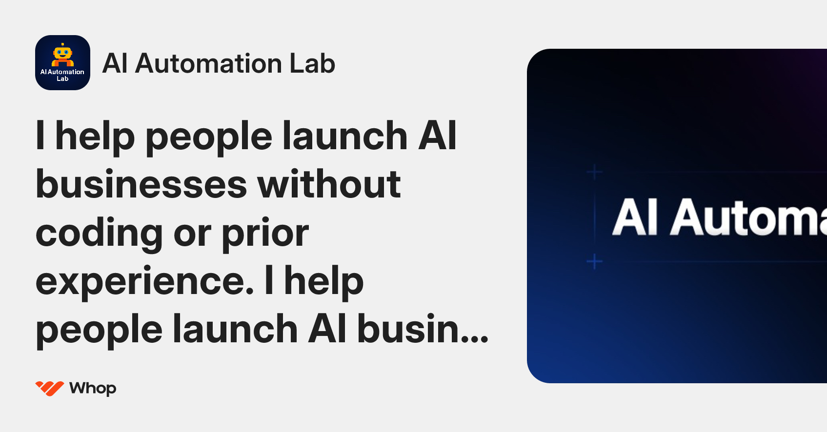 Ai Automation Lab Whop