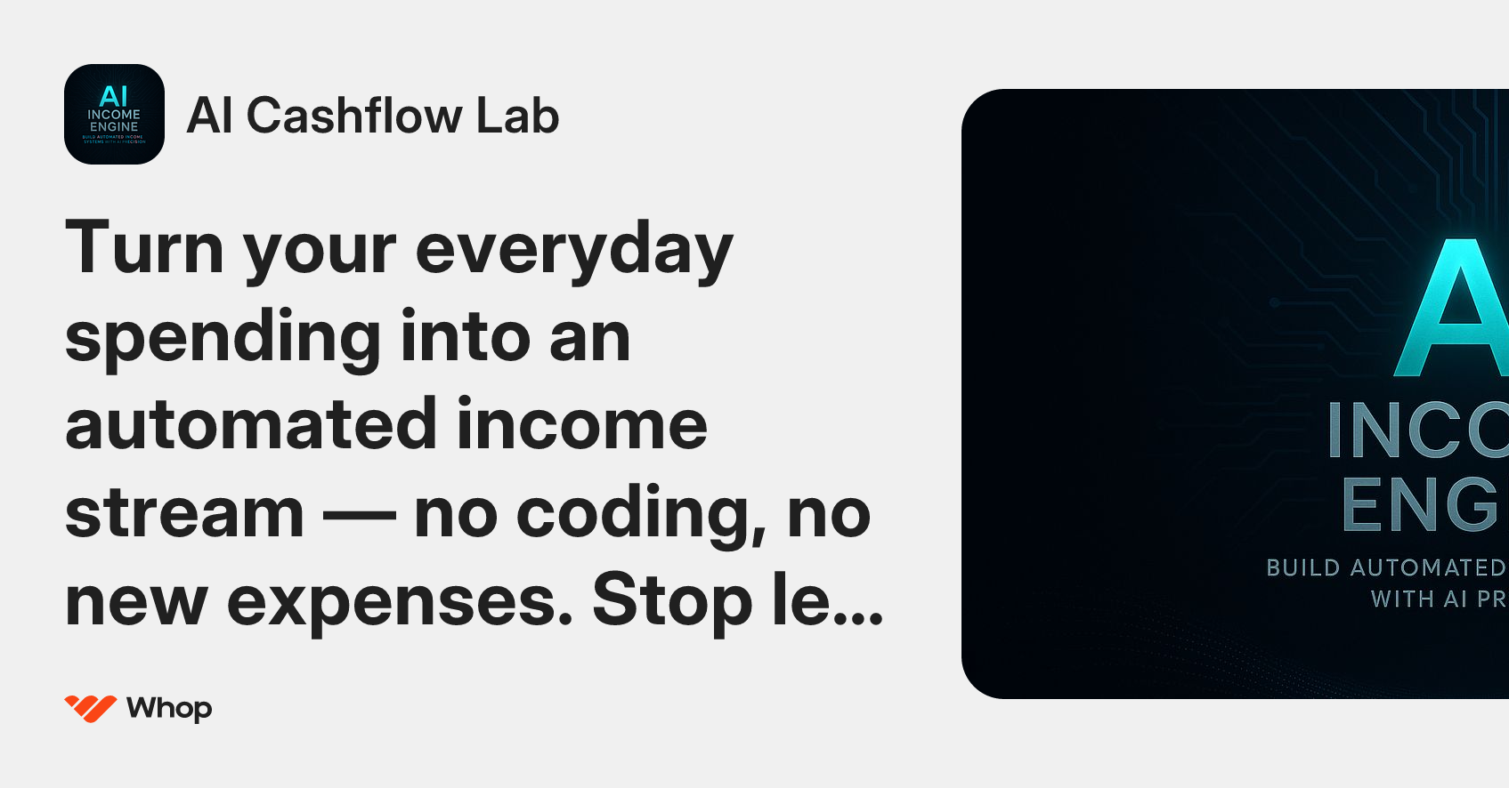 AI Cashflow Lab | Whop