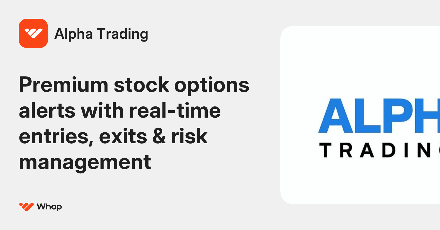 Alpha Trading | Whop