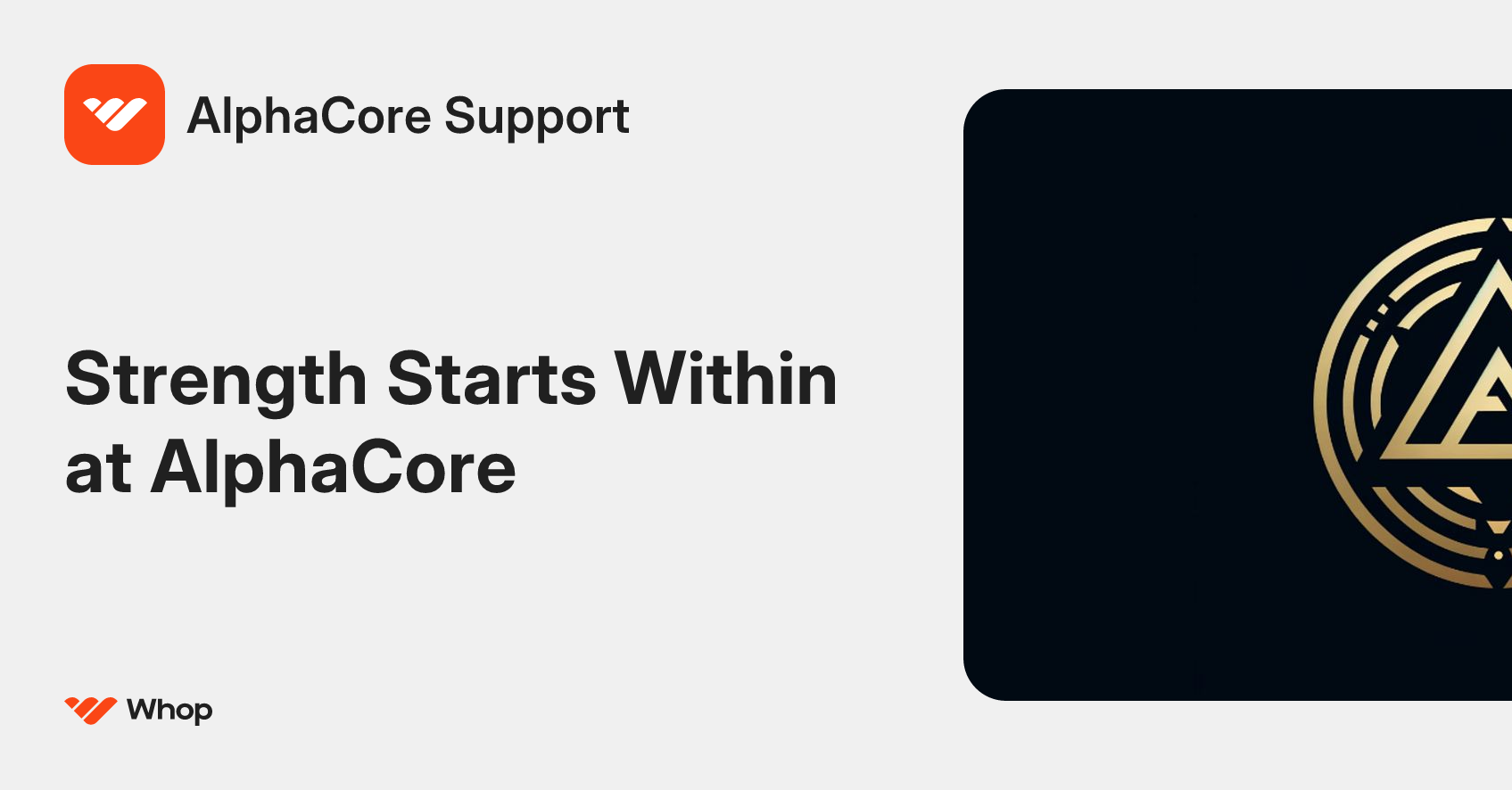 AlphaCore Support | Whop