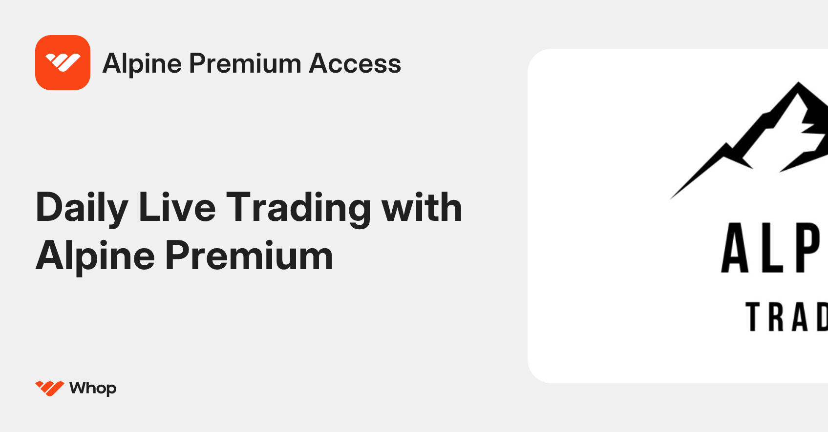 Alpine Premium Access | Whop