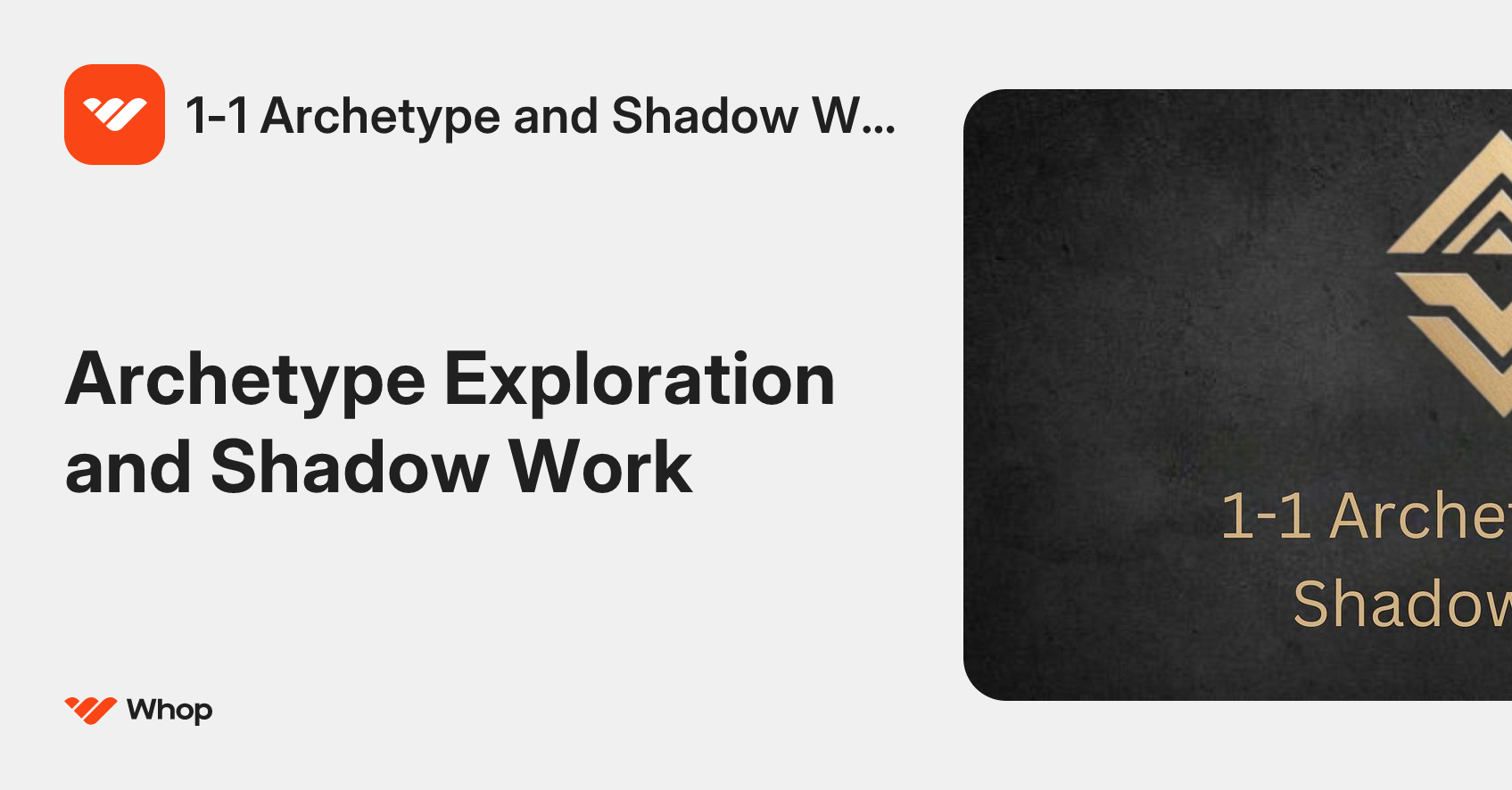 1-1 Archetype and Shadow Work