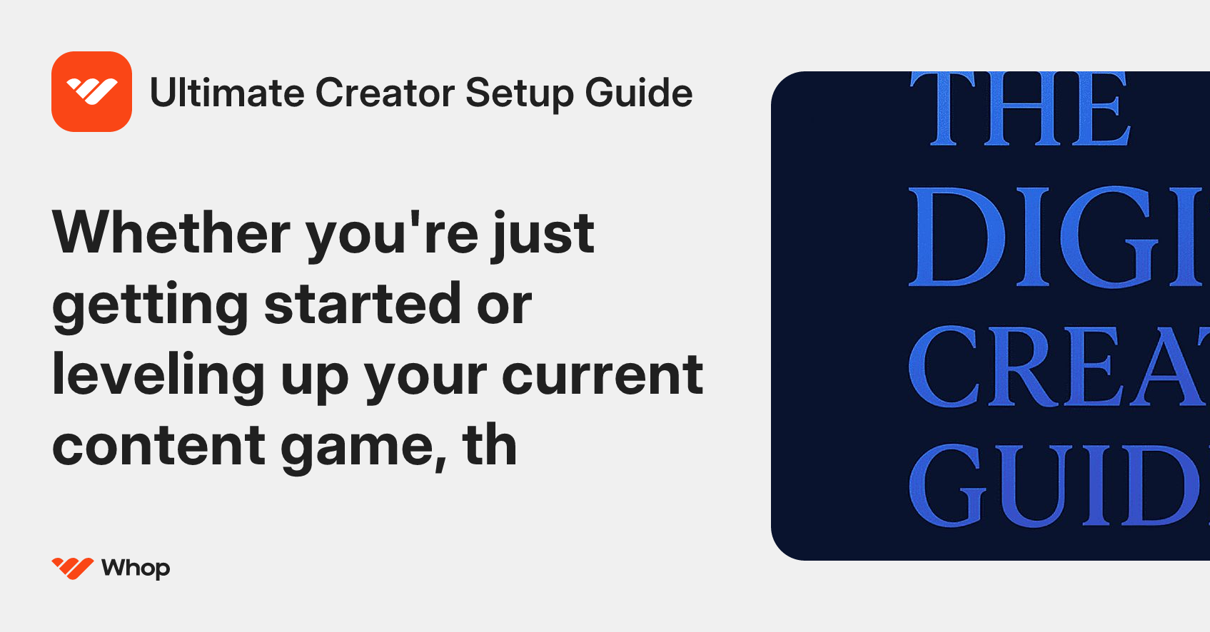 The Ultimate Creator Setup Gui | Whop
