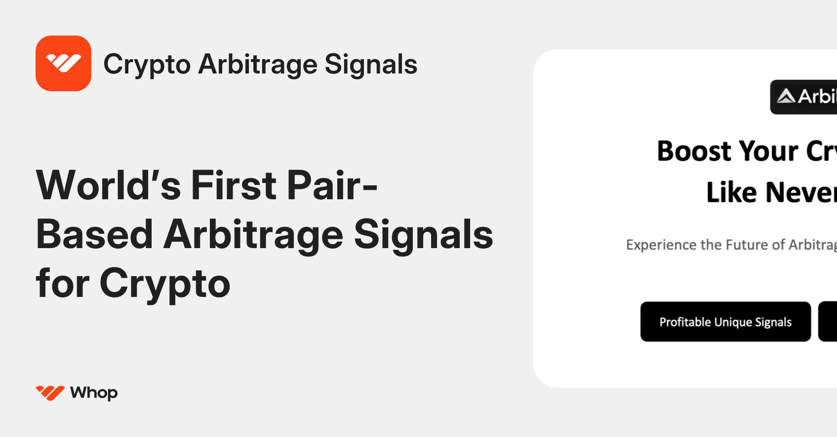 Crypto Arbitrage Signals | Whop