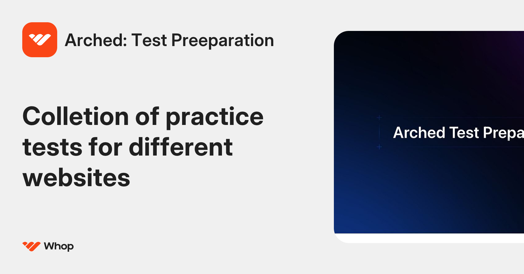 Arched: Test Preeparation | Whop