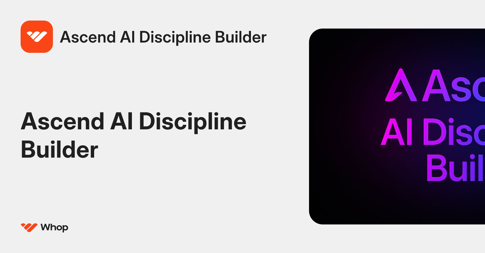 Ascend AI Discipline Builder | Whop