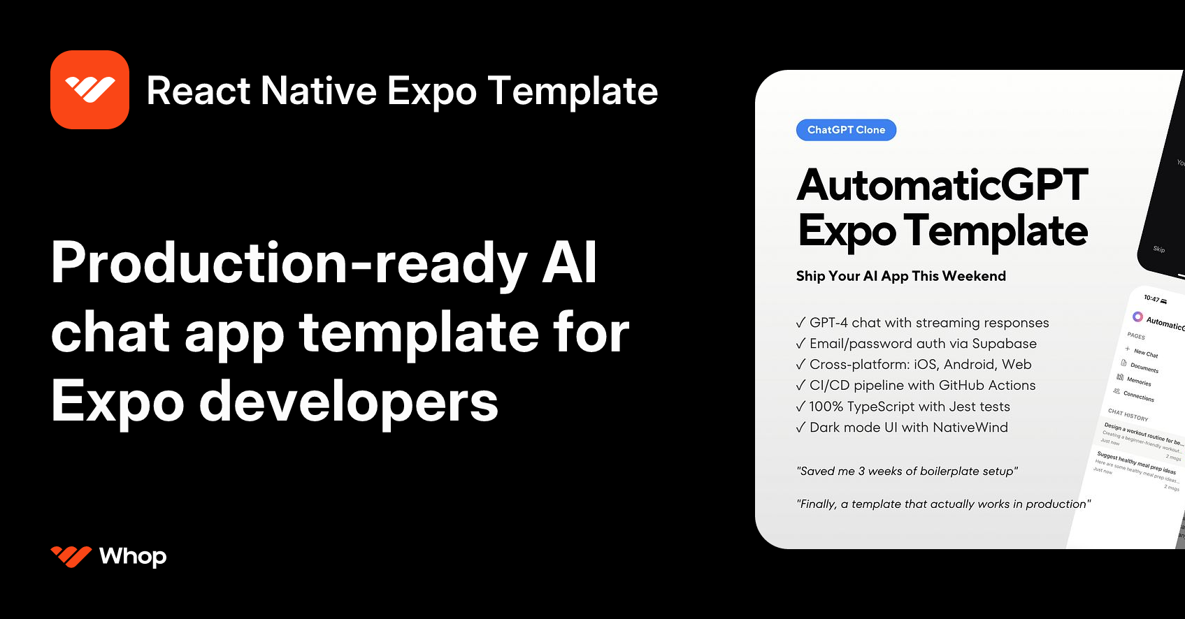 React Native Expo Template | Whop