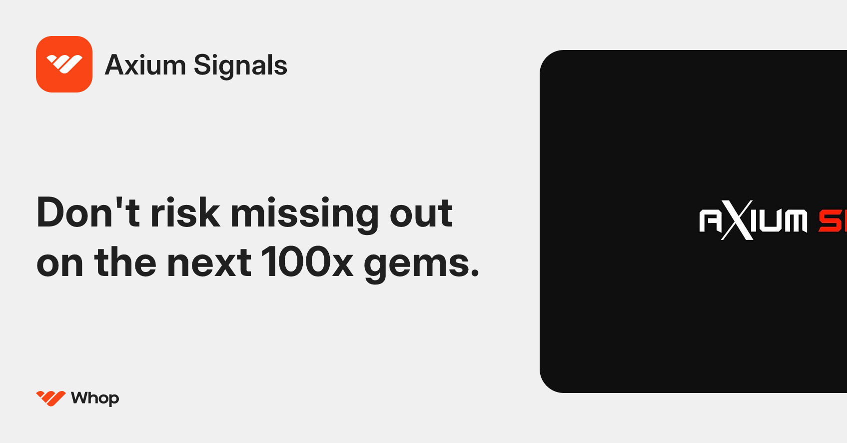 Axium Signals | Whop