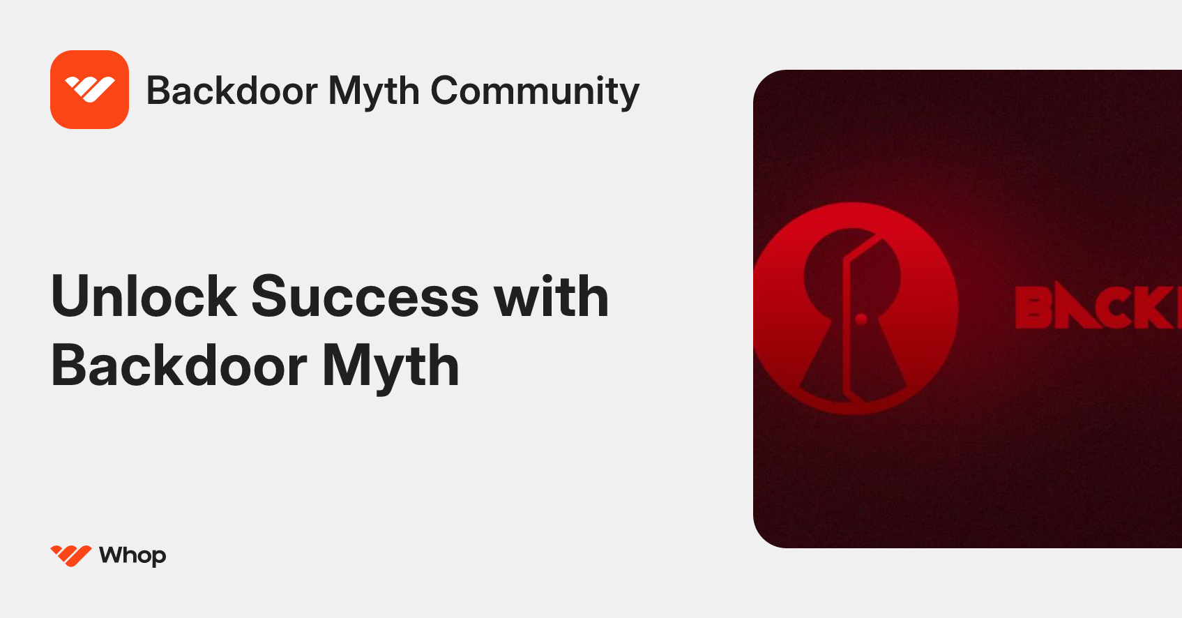 Backdoor Myth Community | Whop