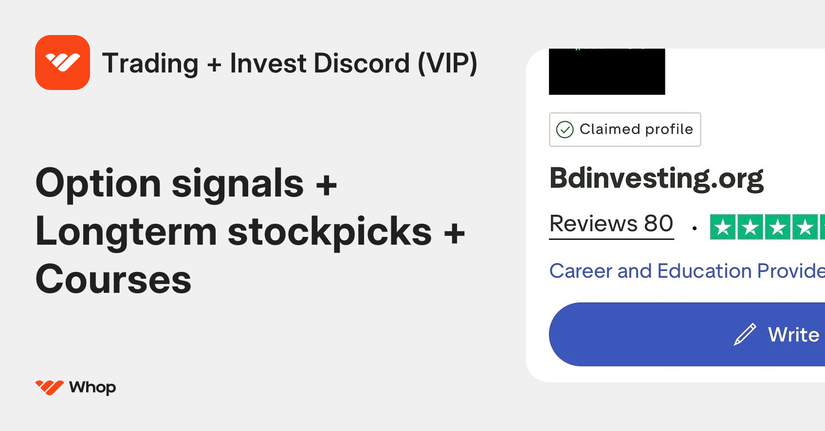 Trading + Invest Discord (VIP) | Whop