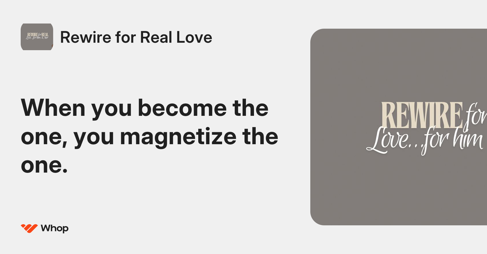 Rewire for Real Love | Whop