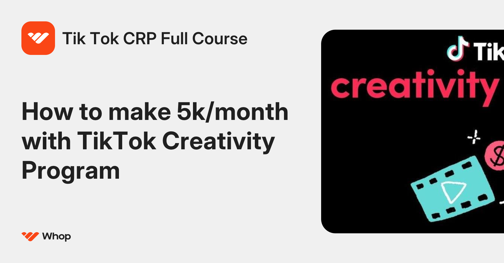 Tik Tok CRP Full Course | Whop
