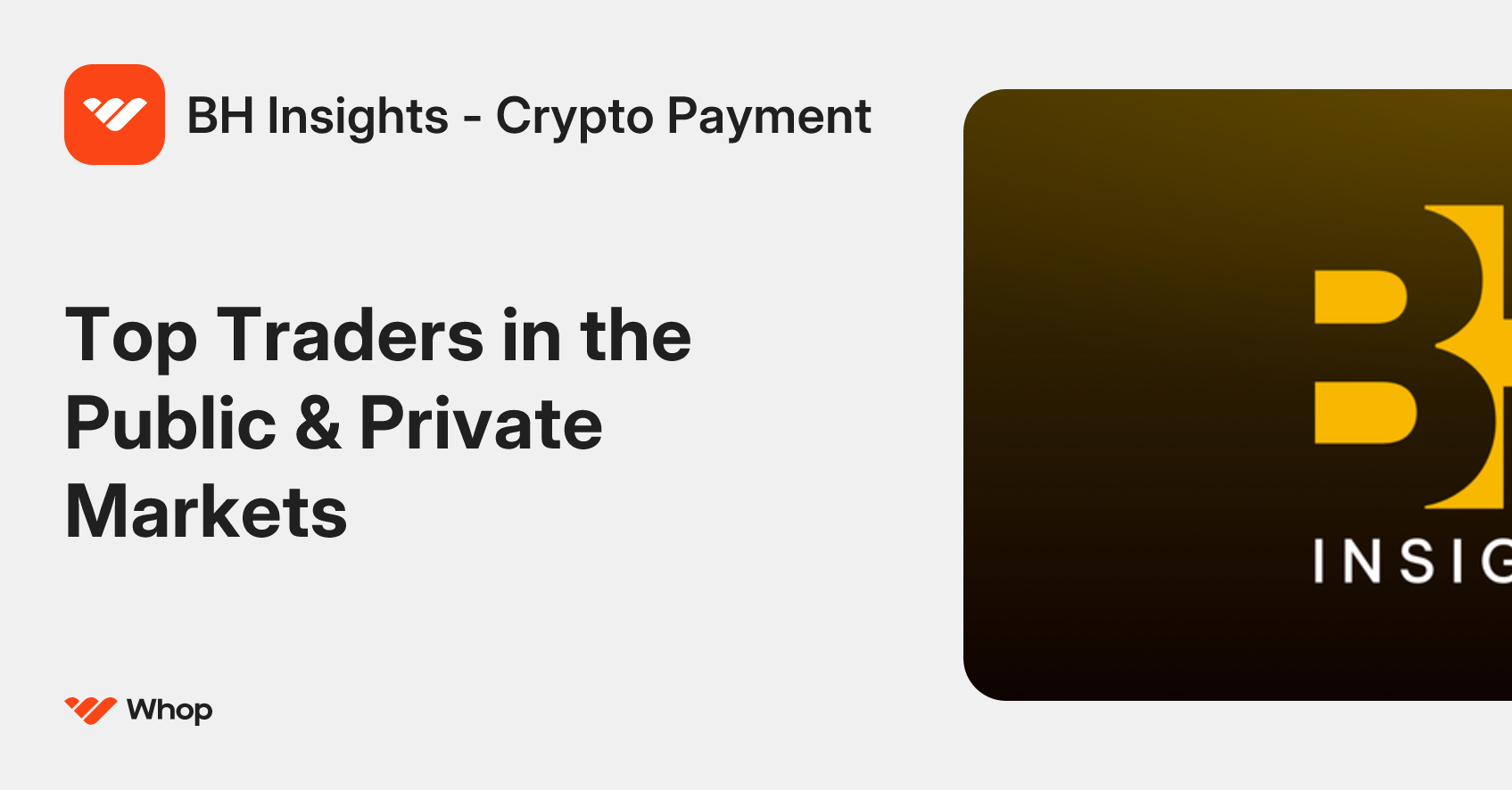 BH Insights - Crypto Payment | Whop