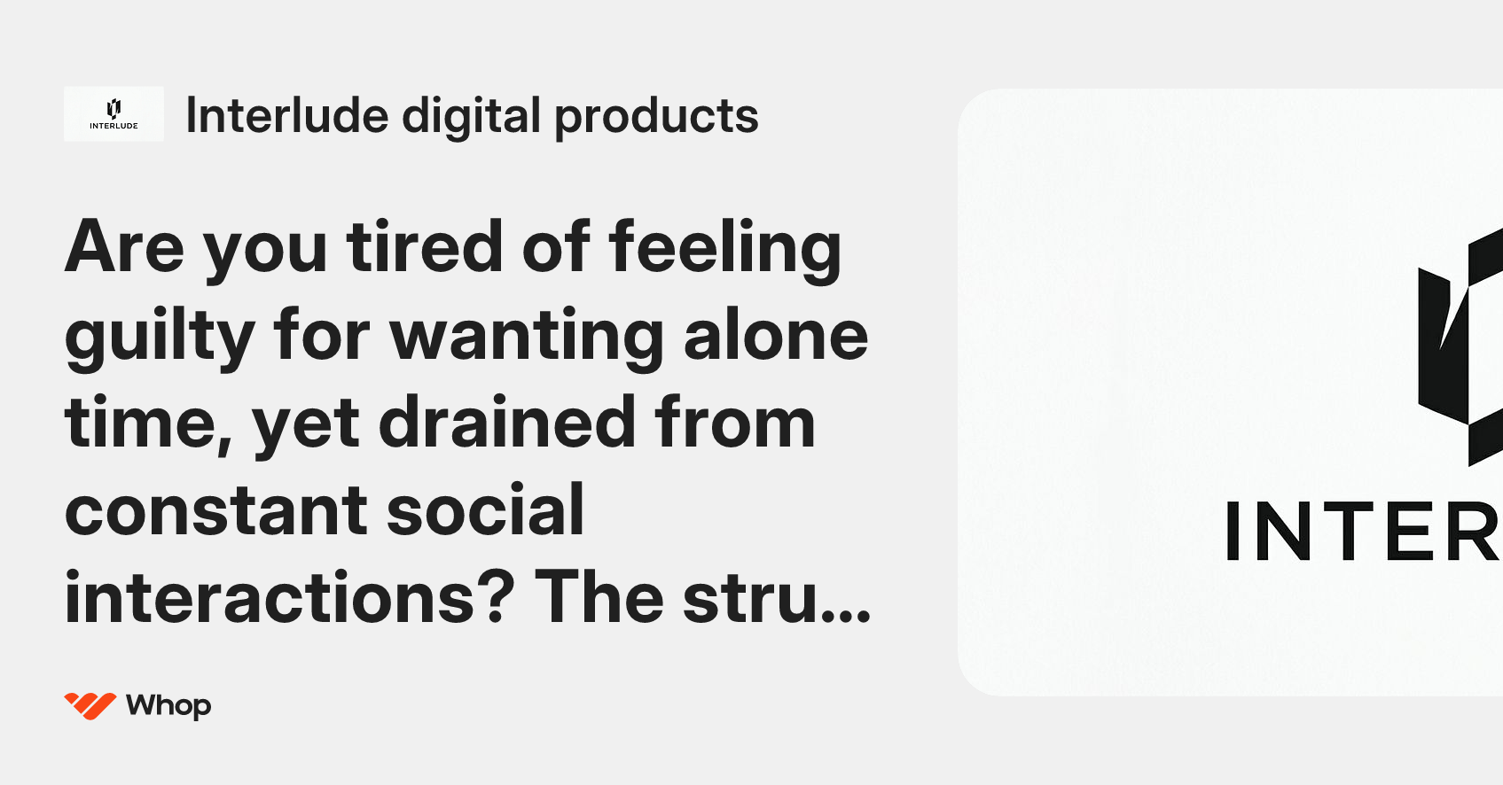 Interlude digital products | Whop
