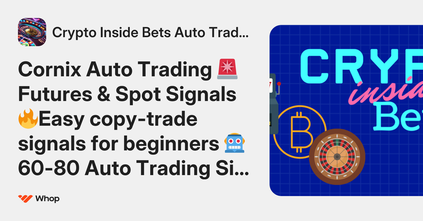 Crypto Inside Bets | Whop