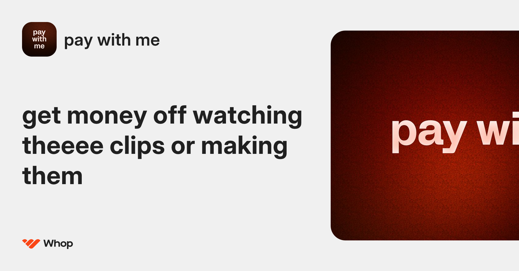 pay with me | Whop