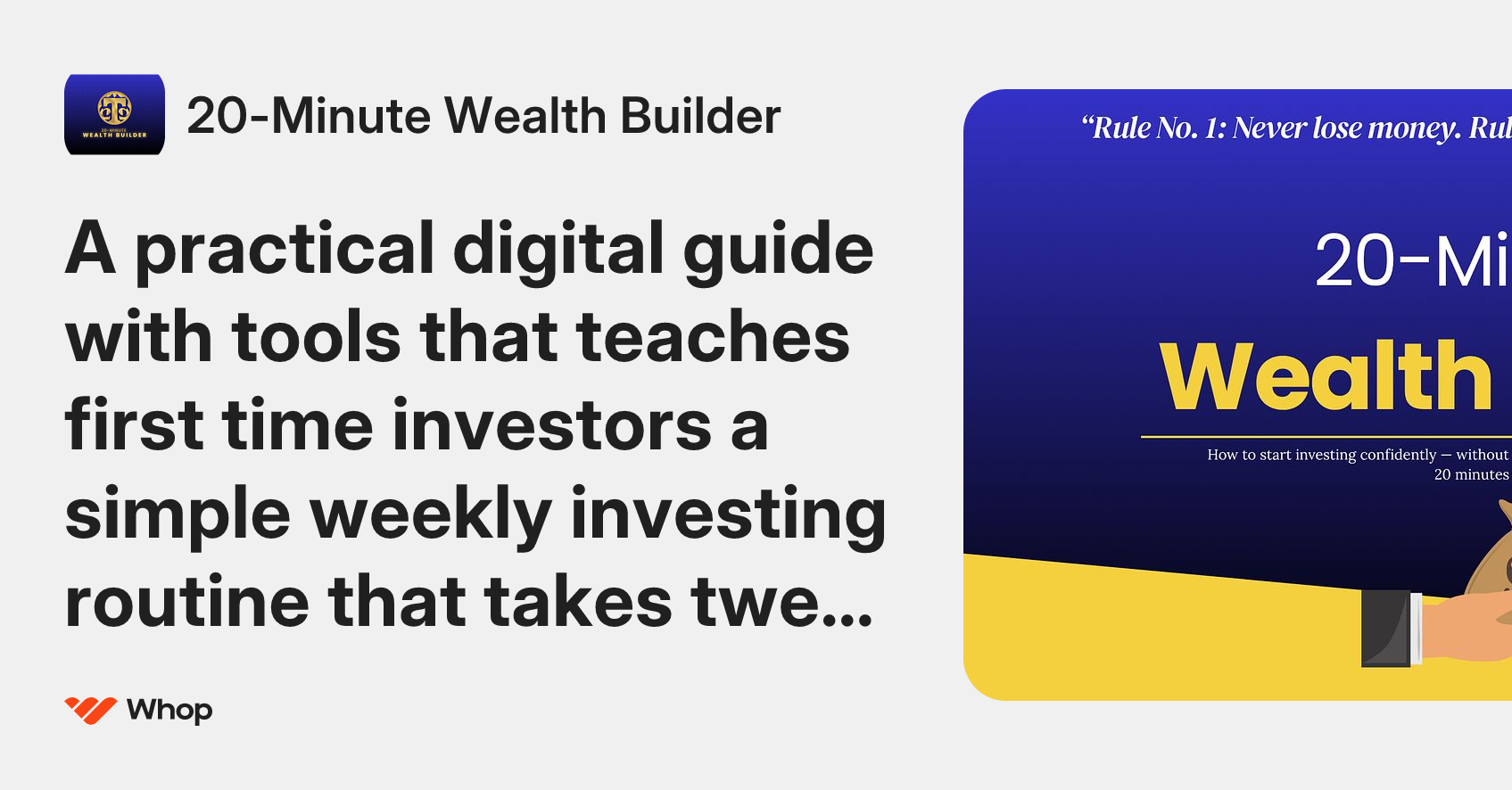 20-Minute Wealth Builder | Whop