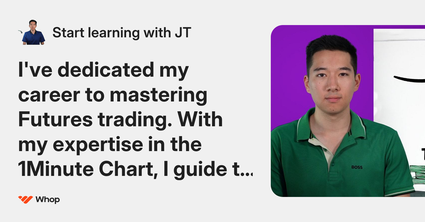 Start learning with JT | Whop
