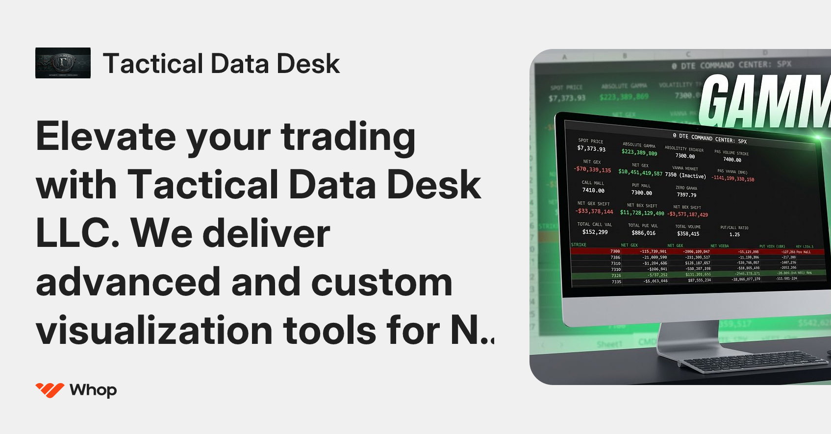 Tactical Data Desk | Whop