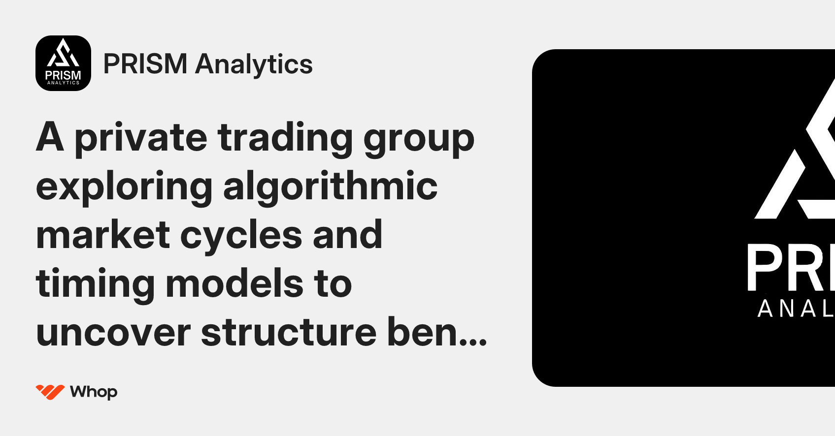 PRISM Analytics | Whop