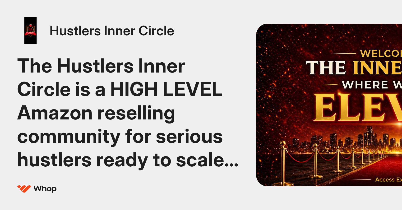 Hustlers Inner Circle | Whop
