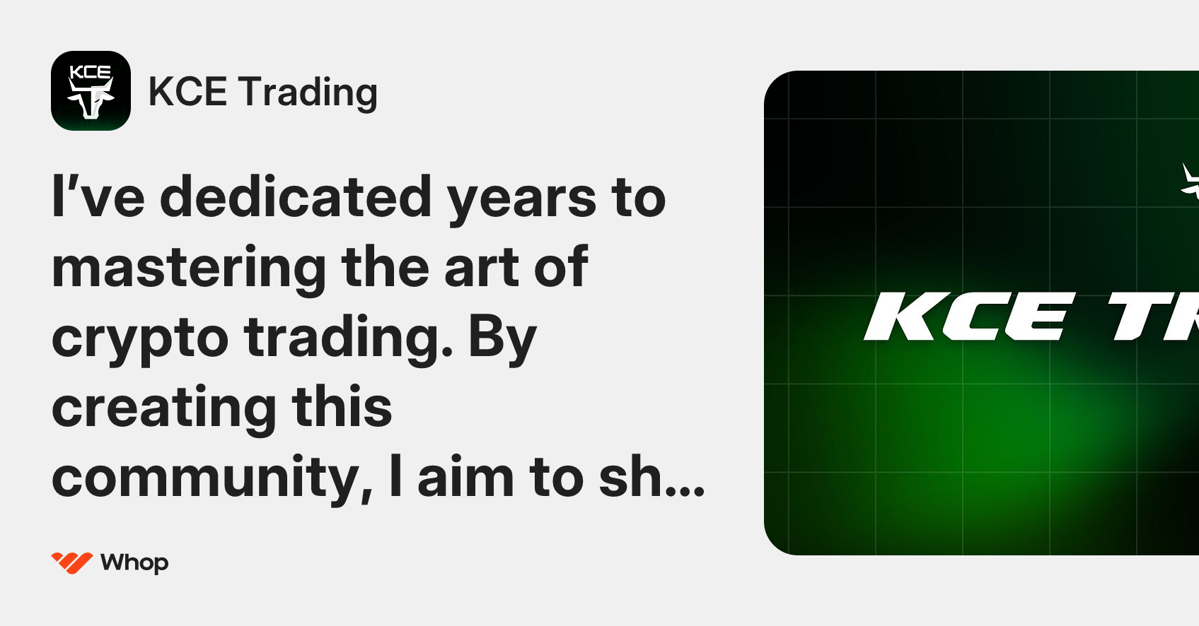 KCE Trading | Whop