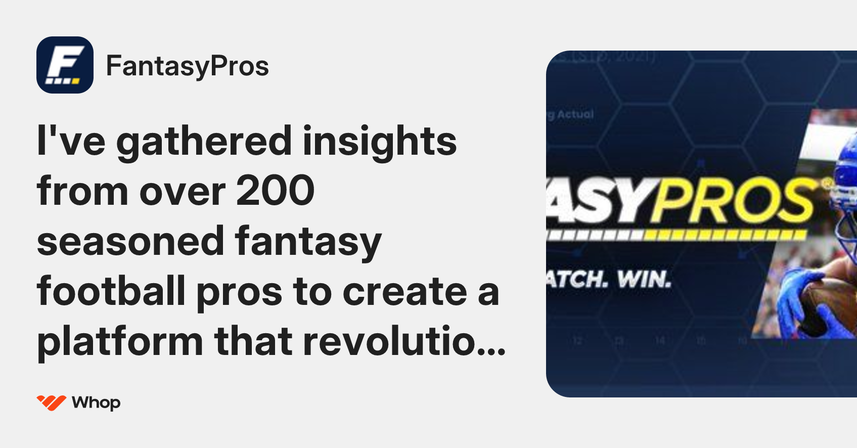 FantasyPros | Whop