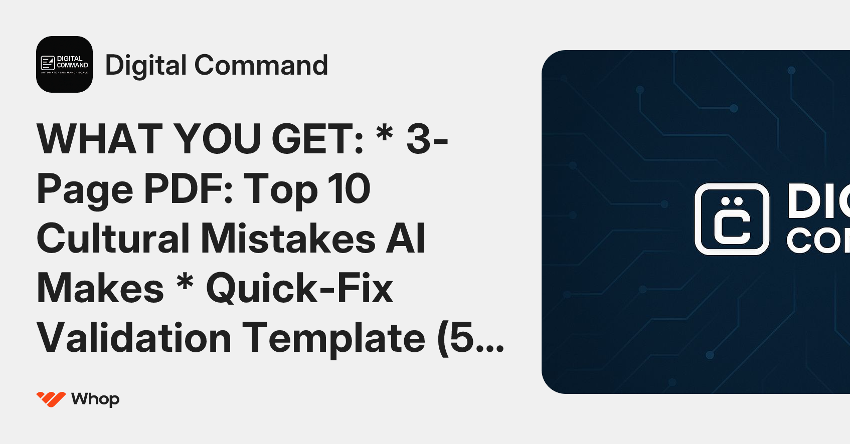 Digital Command | Whop