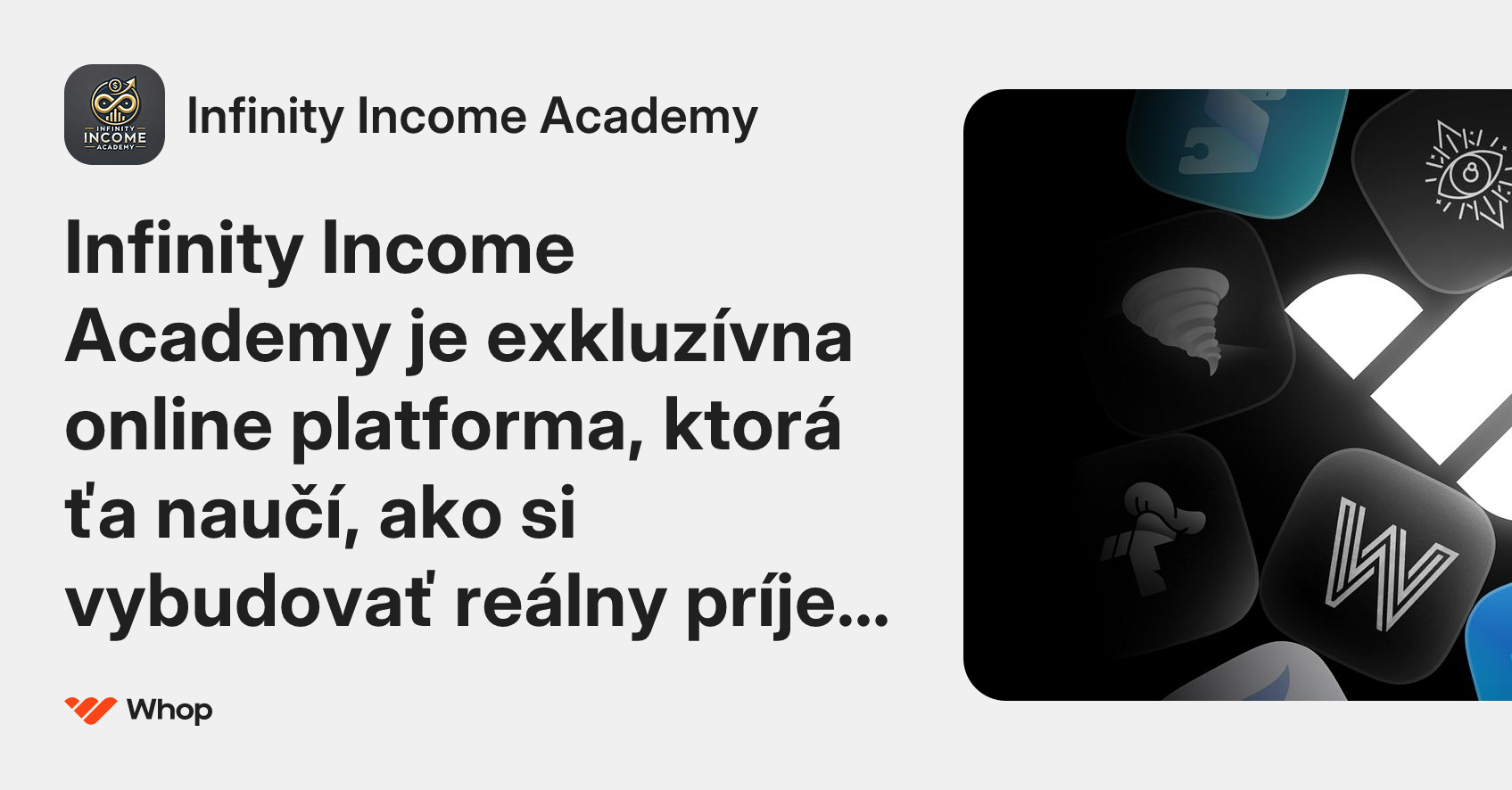 Infinity Income Academy | Whop