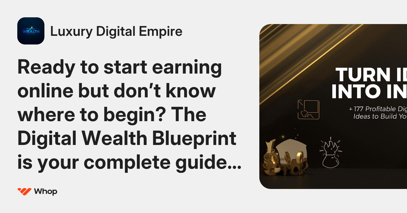 Luxury Digital Empire | Whop