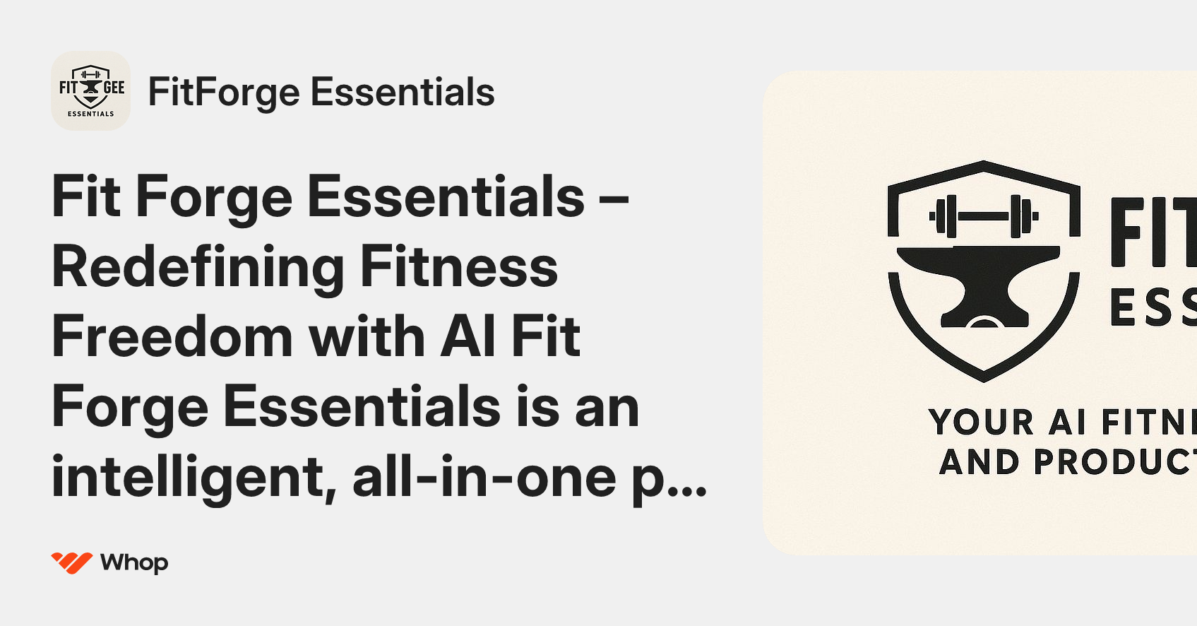 FitForge Essentials | Whop