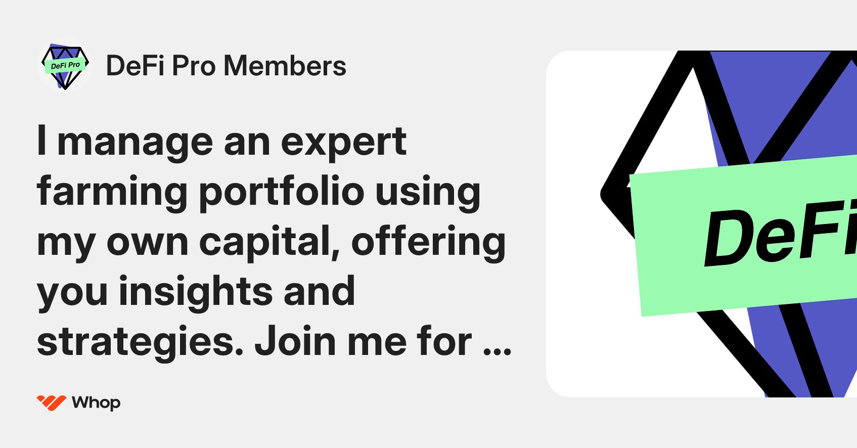 DeFi Pro Members | Whop