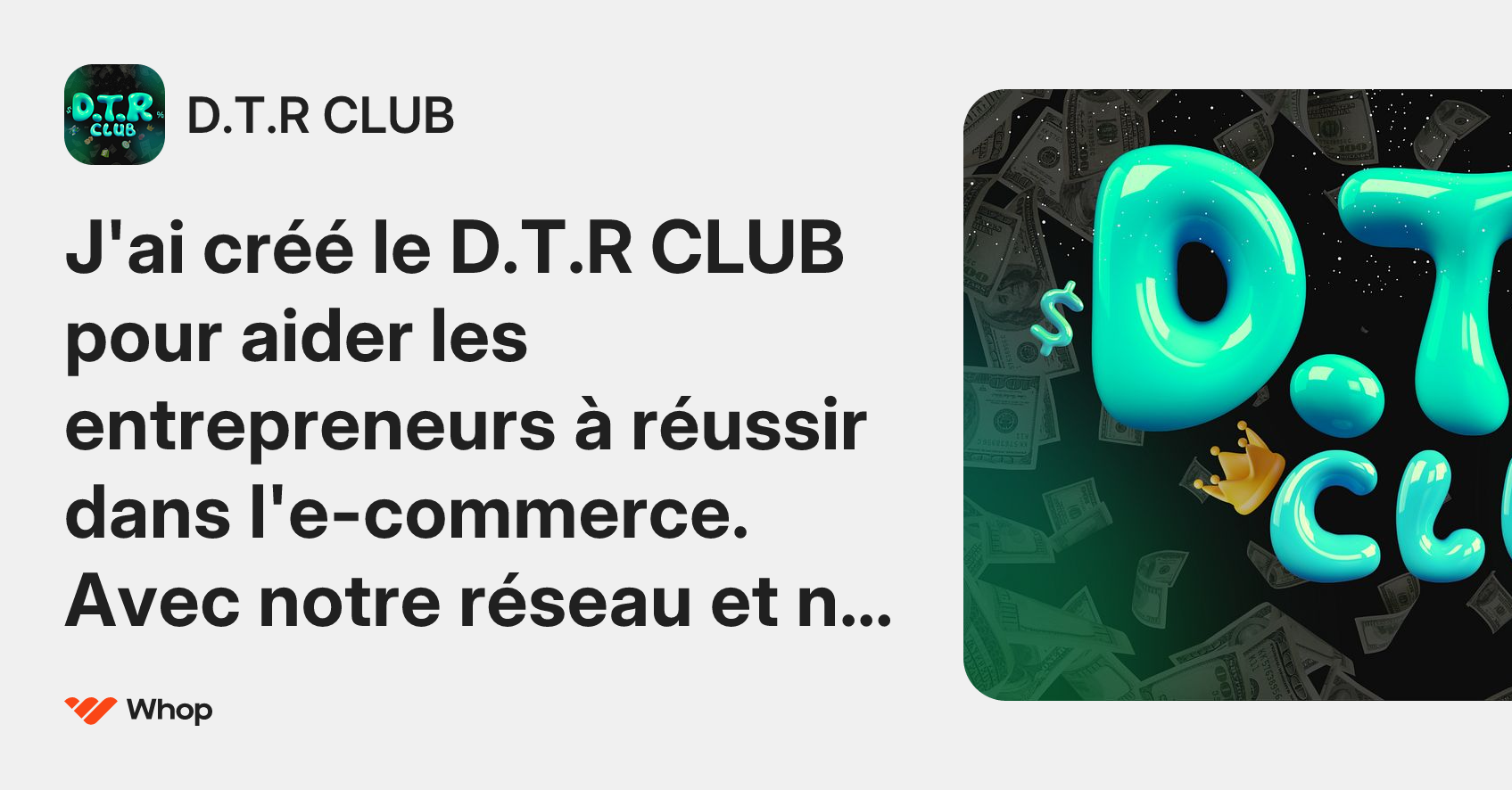 D.T.R CLUB | Whop