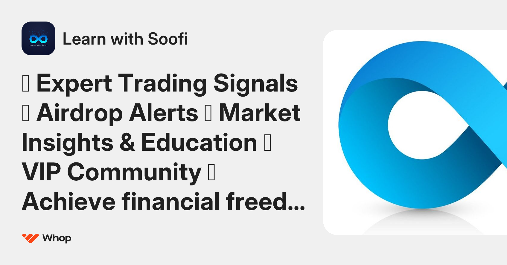 Learn with Soofi | Whop