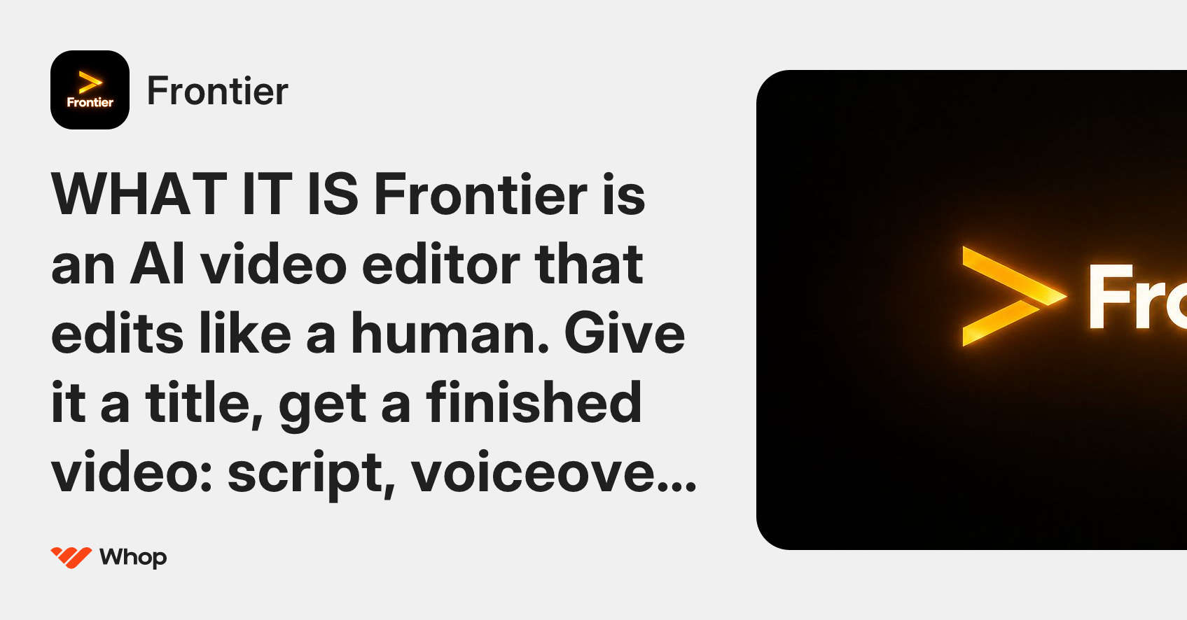 Frontier | Whop