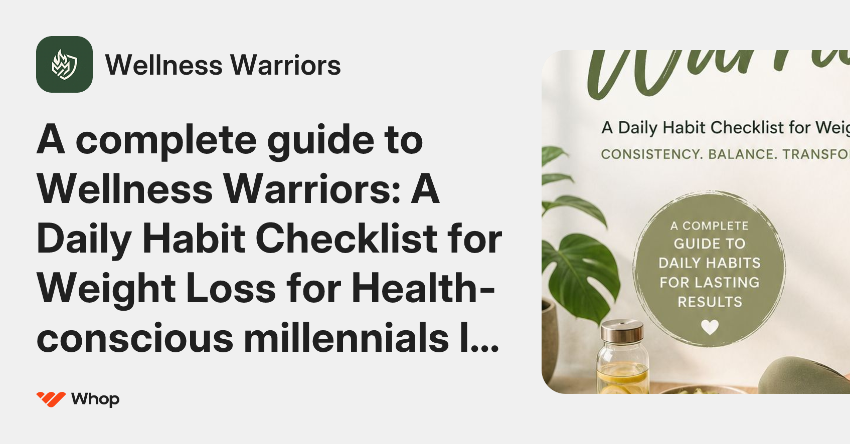 Wellness Warriors | Whop