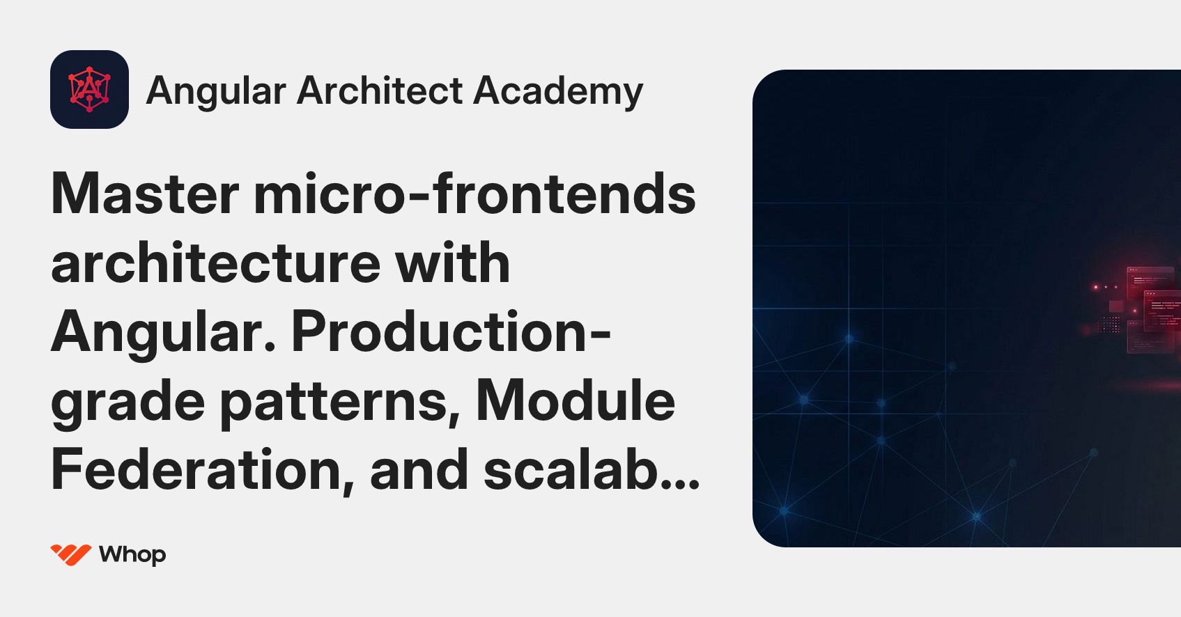 Angular Architect Academy | Whop