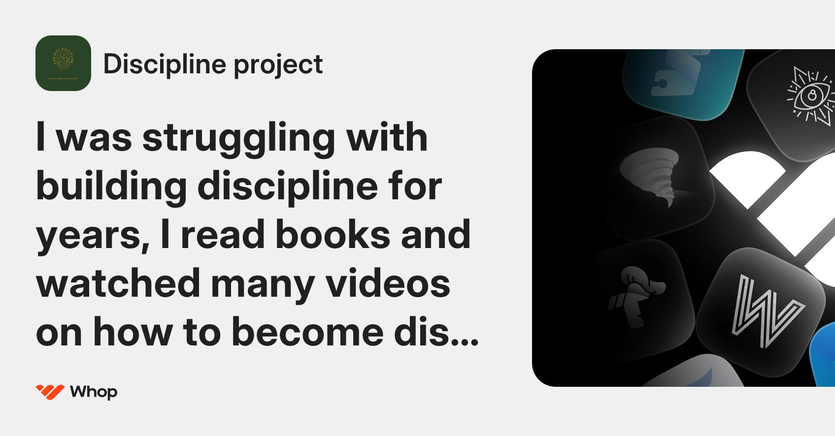 Discipline project | Whop