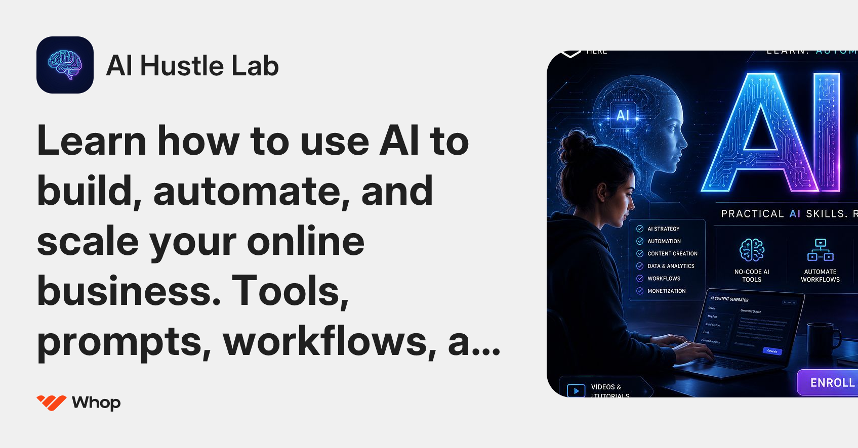 AI Hustle Lab | Whop